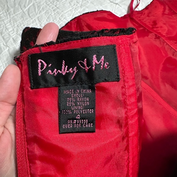 Pinky and me corset zipper red and black lace - Picture 6 of 7